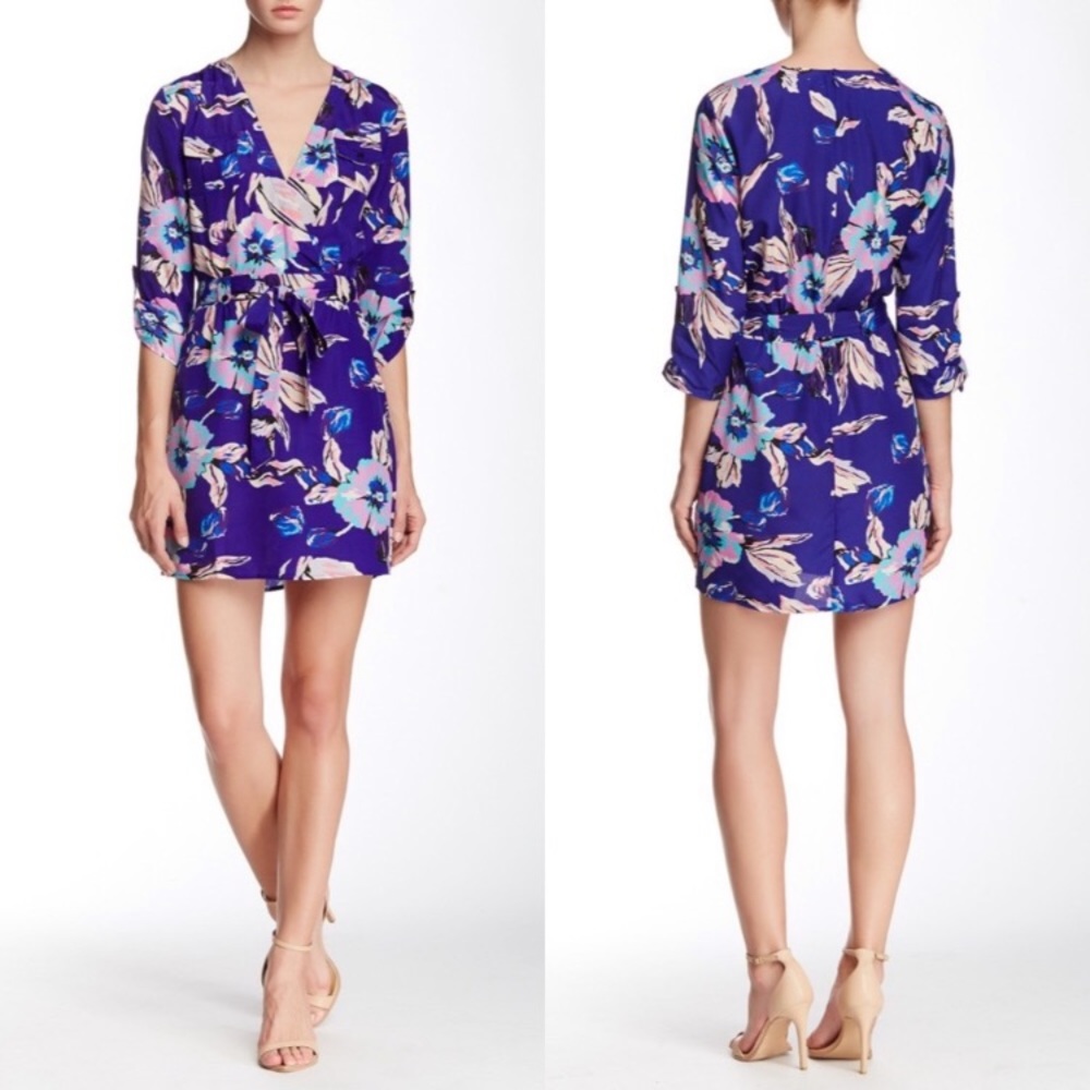 XS Floral faux wrap Yumi Kim dress